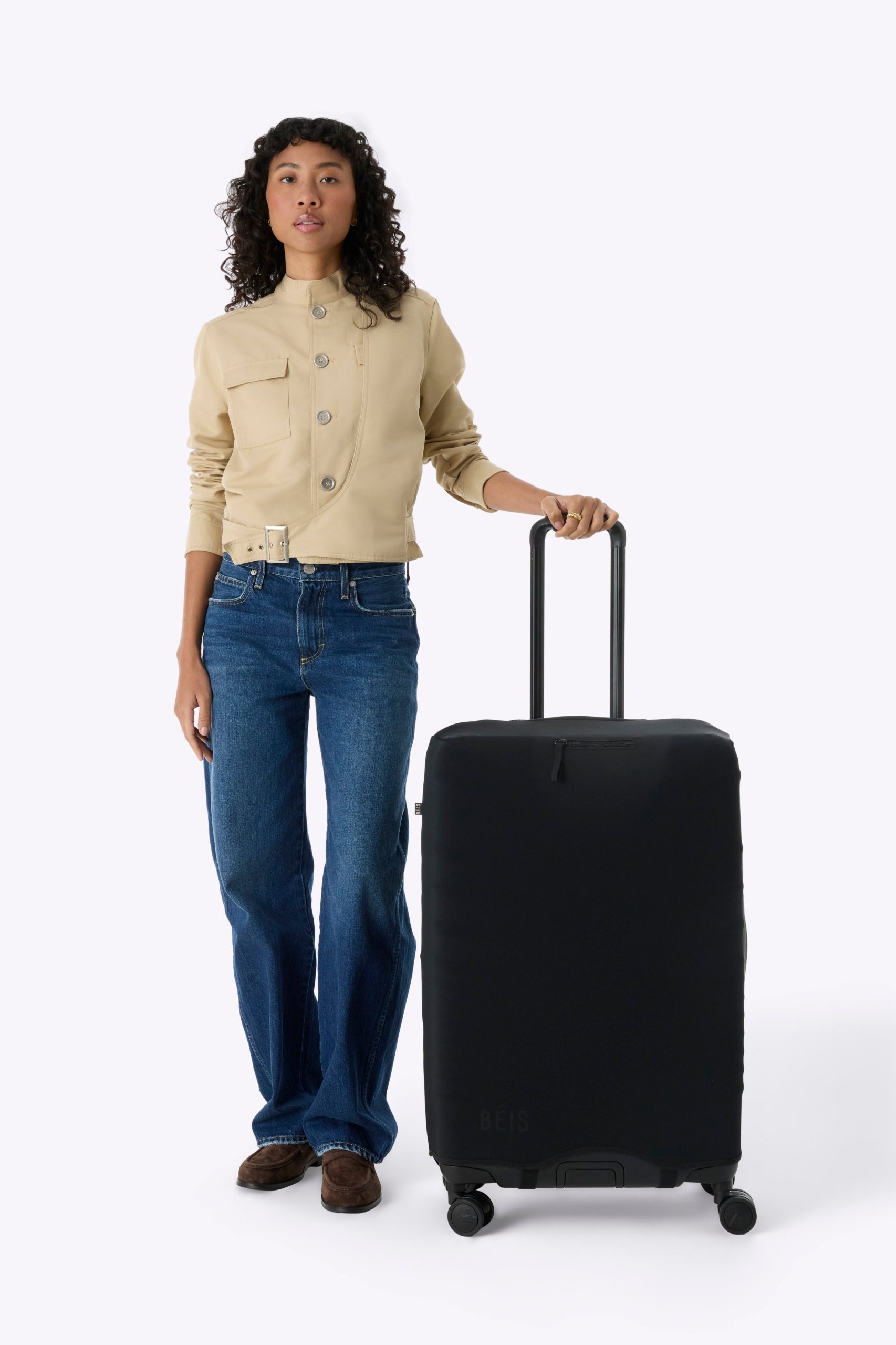 The Hybrid Check-In Luggage Cover in Black - Image 4