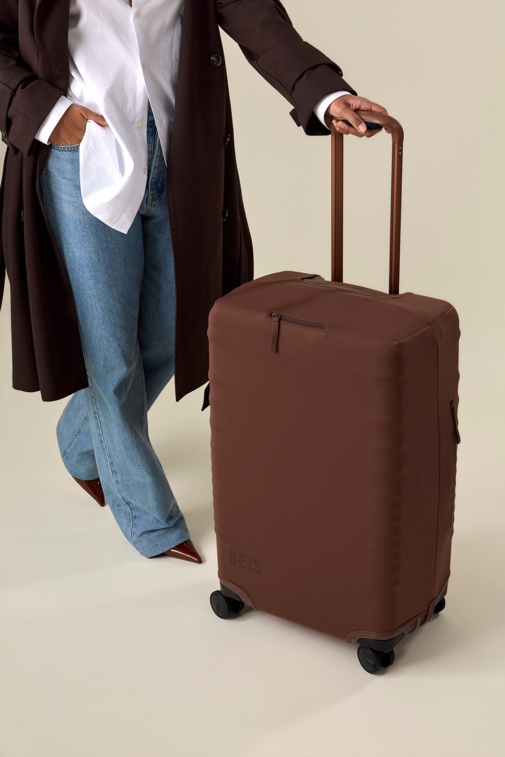 The Large Check-In Luggage Cover in Maple - Image 2