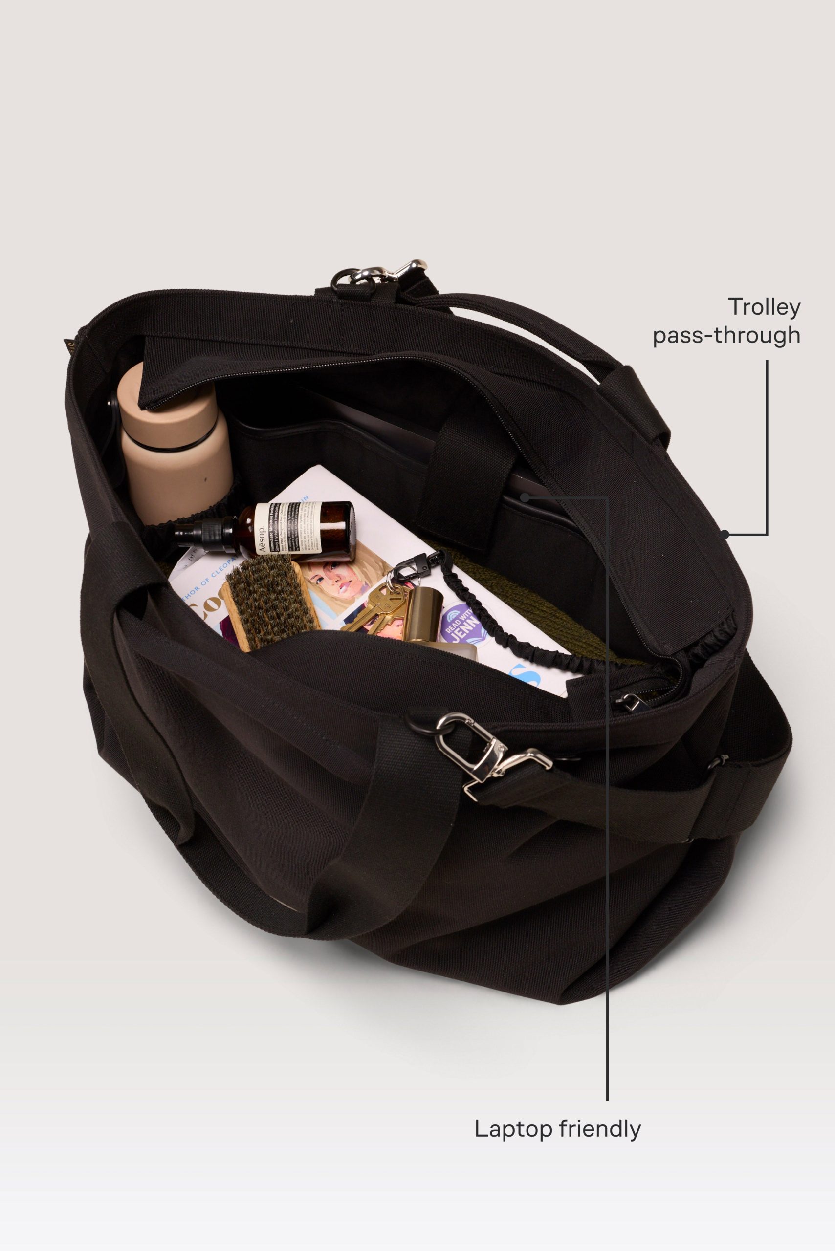 The Travel Tote in Black - Image 2